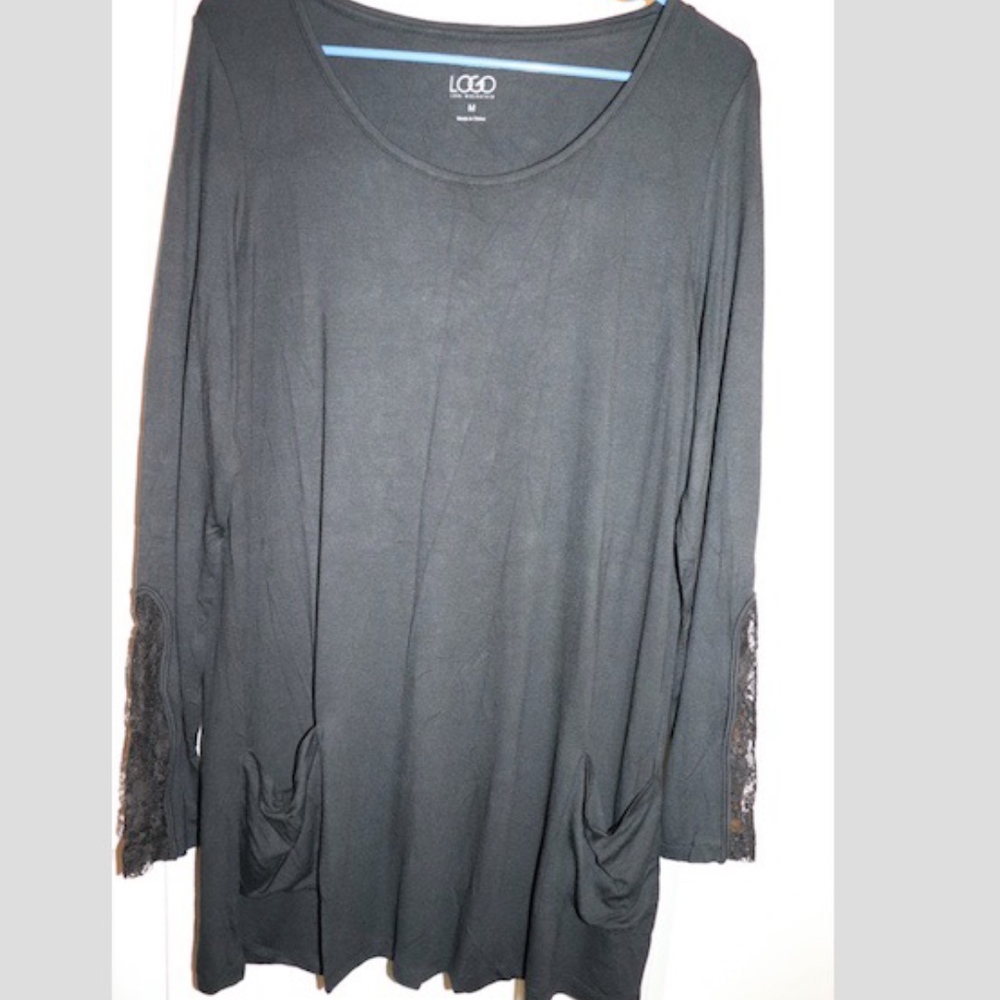 Black Lace 2 Pocket Blouse